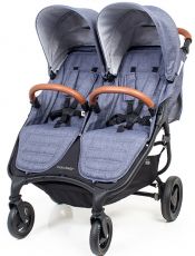 Прогулянкова коляска для двійні Valco Baby Snap Duo Trend Denim, з народження до 40 кг, тканина Tailormade